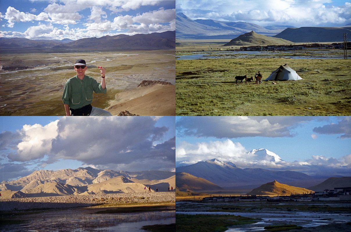 4 3 Jerome Ryan With Tingri Plain, Nomad Tent With Tingri Village, Hills Of Tingri And Cho Oyu Bathed In Evening Light